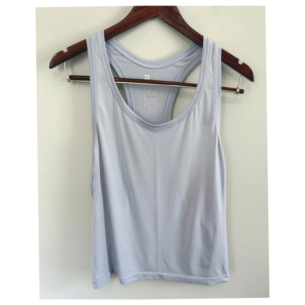 All in Motion Women's Seamless Racerback Tank Top Light Blue Size Med